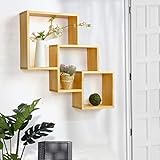 Wandregal Massivholz Wandregal Regal TV Wanddekoration Schlafzimmer Wandbehang Bücherregal Einfache Wandschrank Wandschrank Wandschrank Spind (Farbe: Blau)