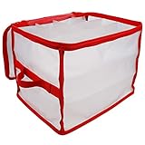 INIFILM Transparente Aufbewahrungsbox für Weihnachtsdekoration, 32 Fächer, herausnehmbare Innenteilungen, Aufbewahrungsbehälter mit doppeltem Reißverschluss und haltbaren Griffen zur Aufbewahrung