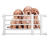 Haustiergitter für Hunde - Einziehbares Haustiergitter Niedrige Hundeschutzgitter - Kindersicherheits-Babygitter mit 2 rutschfesten Pads für Treppen, Türen, Flure, drinnen und