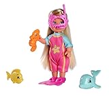 Simba 105733565 - Steffi Love Sea Fun, Puppe im Taucheranzug mit Flossen und Taucherbrille in Krabbenform, mit Meeresfreunde, Minipuppe 12cm, ab 3 Jahren