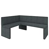 Eckbank Akiko Corner Bench - Eckbankgruppe für Ihrem Esszimmer, Küche modern, Sitzecke, Essecke. Perfekt für Küche, Büro und Rezeption. Solide und Starke Verarbeitung. (INARI 96, 128x168cm Links)