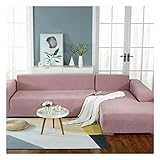 DERBUT Sofabezug Ecksofa L Form Sofa Überwürfe Stretch Sofabezug L Form Rechts oder Links mit Zwei Kissenbezügen Waschbar Universal-Couchbezug VIIPOO,Cherry Blossom Powder-L