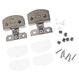 Glastür-Scharnier, Badezimmer-Klemme, 2 Stück, hochqualifiziert, 20 kg, flexible Schließauflage, Küchen-Glasschrank, Schrank-Hardware, Schalldämpfung, Silber, 5–8 mm Scharniere