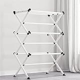 STVKE Klappbarer Wäscheständer Aus Edelstahl – Perfekt for Steppdecken, Kleidung Und Handtücher – Ideal for Schlafzimmer Oder Waschküche