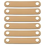 WIFUN 6 Stück Möbelgriffe Leder, Ledergriff Möbel 143*22mm Modernen Stil Türgriffe Ledergriff mit Schrauben Zubehör für Schublade Schranktür Wohnkultur