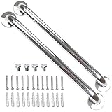 2 Stück 81,3 cm Duschgriff, ZUEXT SUS304 Edelstahl Chrom Badezimmer Haltegriff Dusche Balance Bar Stange SicherheitsHandstange Unterstützung Handicap Ältere Senior Assist Badewannengriff (3,2 cm