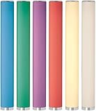 Northpoint LED Lichtsäule Stehlampe Sternenmuster Chrom Ring Glatt Bunt Warmweiß Standleuchte Stehleuchte dimmbar Farbwechsel mit Fernbedienung
