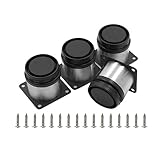 4 Pcs Höhenverstellbare Füße Schwerlast Tischbeine Schreibtisch Nivellierer Fusse Möbelfüße Höhenverstellbar für Schrank, Tisch, Sessel,80mm(3.15in)