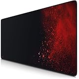 TITANWOLF - XXL Speed Gaming Mauspad Titanwolf 900x400mm, XXL Mousepad, Tischunterlage Large Size Groß, verbessert Präzision und Geschwindigkeit, abwaschbar - für Microsoft Logitech Maus und Tastatur