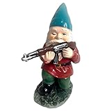 Ropniik Garten Zwerg,Dekoratives Ornament, Keramik Zwerg,Gartenzwerg Zum Aufhängen,Handgefertigte Statue, für Garten, Balkon, Bauernhof