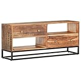 TOYOCC Entertainment Centres & TV-Ständer, TV-Schrank, 120 x 30 x 50 cm, raues Akazienholz