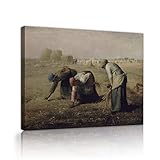 Ländliche Landschaft Malerei Die Gleaners von Jean-François Millet Leinwand Kunst Bilderdruck Moderne Osterdekorationen Geschenk 70x90cm Innenrahmen