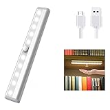 Wandleuchte Moderne Wandleuchte LED-Bewegungssensor Wiederaufladbare USB-Innenwandleuchte mit Schalter Schlafzimmer Nachttischlampen Batterie Drahtlos Magnetisch Weißes Licht 6000K