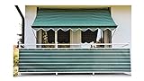Angerer Klemmmarkise - Markise für Sonnenschutz - Montage ohne Bohren und Dübeln - ideale Balkonmarkise für Mietwohnungen (300 cm, Grün)