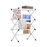 3 Tier Laundry Airer Clothes Dryer Metal Laundry Horse Patio Drying Rack Indoor Outdoor Towels Clothes Socks Drying Rack