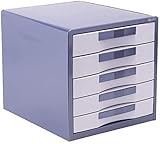 Aktenschrank for Zuhause, Büro, 5 Ebenen, mit Schloss, Metall-Desktop-Aktenschrank, Datenschrank, Schubladen-Organizer