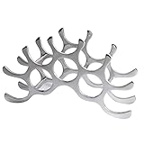 riess-ambiente.de Design Accessoire Weinregal für 10 Flaschen Weinflaschen Metall-Aluminium Legierung Weinregal Regal