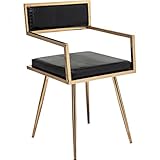 Kare Design Armlehnstuhl Jazz Rosegold, eleganter Stuhl, Schminktischstuhl schwarz, Krokoleder Stuhl, (H/B/T) 81x49x44cm