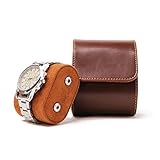 GRFIT Uhrenbox Beobachten Sie Etui for Männer Womem, Watch Roll Travel Case, Watch-Speicherorganisator und braune Watch-Roll-Fälle anzeigen Uhrenaufbewahrung