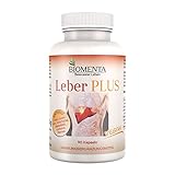 BIOMENTA Leber Plus - mit Cholin Bitartrat, Löwenzahn, Artischocken, Mariendistel, Kurkuma, Wermut – 90 Leber Kapseln – vegan