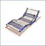 RAVENSBERGER MEDI XXL® 5-Zonen-30-Leisten-BUCHE- Schwergewichtsrahmen | Elektrisch | Made IN Germany | Blauer Engel - Zertifiziert | 100 x 200 cm | Funk-Fernbedienung