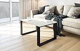 AKKE Außergewöhnlicher Couchtisch Beistelltisch für Wohnzimmer | Kaffee Tee Wohnzimmertisch Tisch | Coffee Table | Zimmer Schlafzimmer Möbel | Deko Modern Weiss Craft 50 x 50 x 55