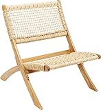 Kare Design Klappsessel Copacabana, Klapptsuhl Rattan, brauner Sessel mit Klappfunktion, modernes Rattangeflecht, Outdoorgeeigneter Klappsessel, (H/B/T) 72,5x78x60cm