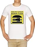 Food May Contain Human Flesh Herren T-Shirt Weiß