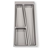 ORGA-BOX® II Besteckeinsatz für Nobilia 30er Schublade bis 07/2012 (462 x 205 mm BITTE MESSEN SIE IHR SCHUBLADENINNENMAß!) silbergrau