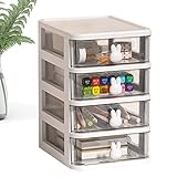 manchas Make-up-Organizer | 4 Schubladen Tischaufbewahrung Organizer Station | Tisch-Organizer mit Schublade, Desktop-Aufbewahrungsschubladen für Kunsthandwerk, stationäre Kosmetik