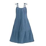 Wdgfv Sommerkleid Umstandsmode Frühlings- und Sommer-Damen-Slip-Kleid, Bonbonfarbenes Spleißen, einfarbiges Kleid Weihnachtskleid Sommerkleid Damen Kurz äRmellos