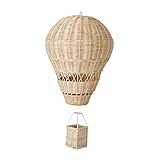 pengyus Handgewebte Rattan Heißluftballon Tragbare Natur Foto Requisiten Wandbehang Home Decoration Schaufenster Beige