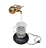 Kreativität Unsichtbarer fließender Auslauf USB-Schwimmender Wasserhahn-Brunnen Unsichtbarer magischer Brunnen-Dekor Gartenkunst Dekoration Brunnen-Kunst-Dekor für Zuhause Innengarten Außenhof (Gold)