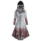 Damen Halloween Kostüm Viktorianisches Kleid Vintage Abendkelid Mittelalterliches Kleier Gothic Kleidung Karneval Partykleid Renaissance Ballkleid Cosplay Trachtenkleid Cocktailkleid für Frauen