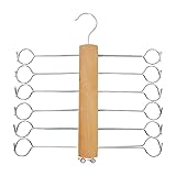 Fivetoo Tank Tops Kleiderbügel | Platzsparende Kleiderbügel Mit 6 Etagen Faltbar BH-Organizer Aus Holz Für Die Garderobe, Badeanzug-Organizer Für BHS, Camisoles, Gürtel