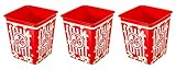 Kigima Popcorn Becher 3 Liter wiederwendbar 3er Set rot