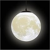 3D Drucken Mond Pendelleuchten Decken - Kreativ Universum Planet Mond Deckenleuchte, Nachtlampe, Mondlampe Decke, Deckenlampe Mond für Restaurant / Bar / Wohnzimmer / Kinderzimmer / Schlafzimmer, 30cm