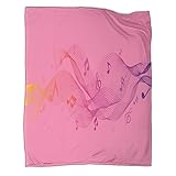 BOHHO Music Anti-Pilling-Flanell Fleece Überwurf 60x80inch(150x200cm) Musical Notation Couch-Sofa-Decke Plüsch-Fuzzy-Decke Superweiche 3D-Kuscheldecke Für Kinder Teenager Und Jungen