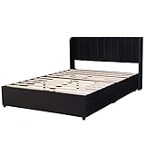 DDOY holzbett stabil Bed Frame Komforthöhe Bett 140x200 mit lattenrost und matratze Doppelbett Bett 140x200 Material Massivholz