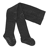 GoBabyGo Wollstrumpfhose, 6-12 Monate, Dunkelgrau Melange