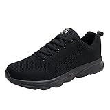 Schuhe Größe 50 Herren Herren Schuhe in Größe 45 Schuhe Herren 42,5 Sportschnürschuhe Herren Bequeme Atmungsaktive Mode Leichte Laufschuhe Herrenturnschuhe Sneaker Herren Schwarz Sommer Sneaker Herren