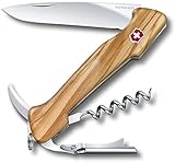 Victorinox, Taschenmesser, Wine Master Wood, 130 mm, beige (6 Funktionen, Klinge, Zweistufige Stütze, Kapselheber, Korkenzieher), Feststellklinge