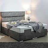 PAARA Boxspringbett Monaco II GM | 10.000 Newton Motorleistung | Antirutsch-Matten | Royal-WS® Taschenfederkern Matratze mit GELAX® Topper Kern | Made in Germany (180 x 200 cm)