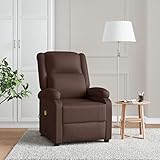 BULANED Massagesessel, Relaxsessel, Fernsehsessel, Kinosessel, Relaxliege Wohnzimmer, Stillsessel, Massagestuhl, Recliner Chair, Elektrischer Sessel, Einzelsessel, Braun Kunstleder