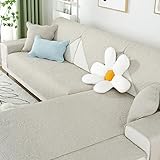 Heimtextilien-Dekoration, Sofa-Schonbezüge mit Rosen-Blumenstickerei, einfarbig, Baumwolle, gesteppt, Sofabezug, rutschfest, weich, Sofabezug, Möbelschutz, kompatibel mit Wohnzimmer (Rosa, 3).