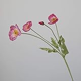 LSZA Künstliche Blume,1 STÜCK 2 STÜCKE Beste Qualität 4 Köpfe Schöne Künstliche Mohnblume Seidenblumen Gefälschte Betriebshaupthochzeitsdekoration Geschenk Freies Verschiffen 2 STÜCKE pinkpu