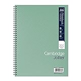 Cambridge Notizbuch, A4, Spiralbindung, liniert, 200 Seiten, einzelner Notizblock, grün
