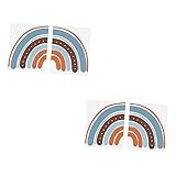 Toyvian 4 Bögen Regenbogen-Aufkleber Mädchen-Aufkleber Wohnzimmer-Wandaufkleber Wolken-Aufkleber Für Wände Mädchen-Wandaufkleber Wandaufkleber Für Kinder Para De Mujer Innenwand