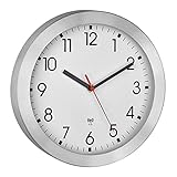 TFA Dostmann Analoge Funk-Wanduhr, 60.3546.02 mit Metallrahmen, Klein, 25cm Durchmesser, Küchenuhr, Bürowanduhr, weiß, (L) 250 x (B) 40 x (H) 250 mm
