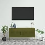 MATTUI TV-Schrank Möbel olivgrün 105x35x50cm Stahl